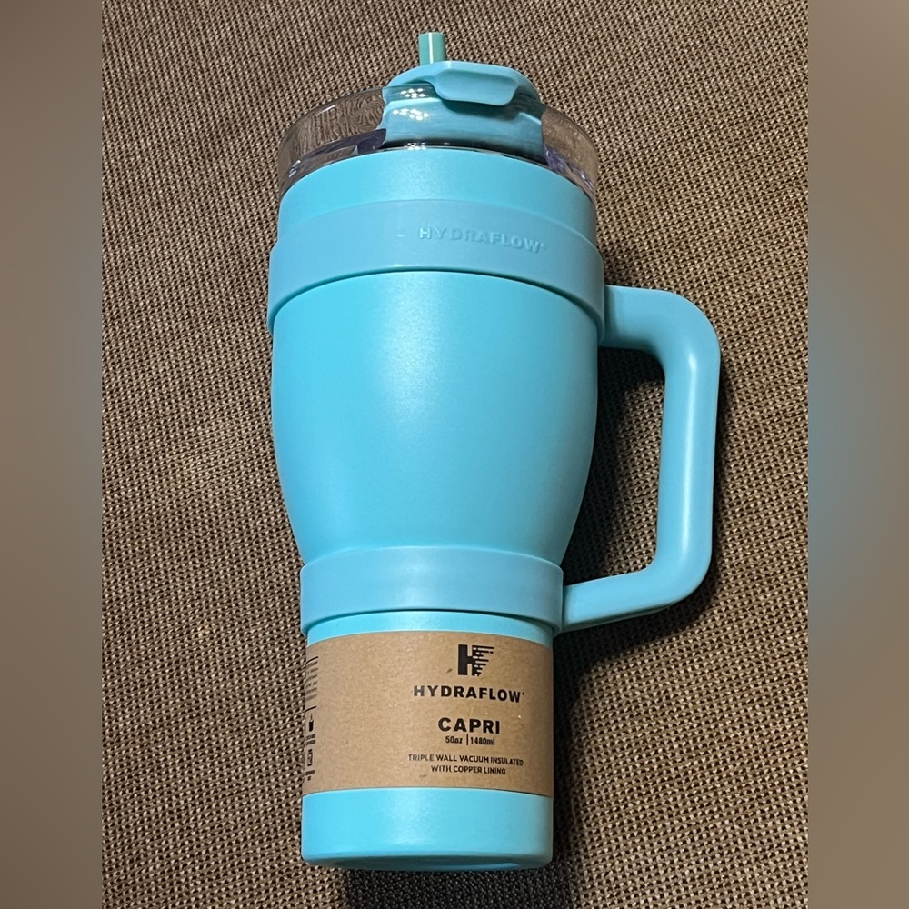 Hydraflow Capri - Triple Wall Vacuum Insulated Water Bottle with Handle (50oz)